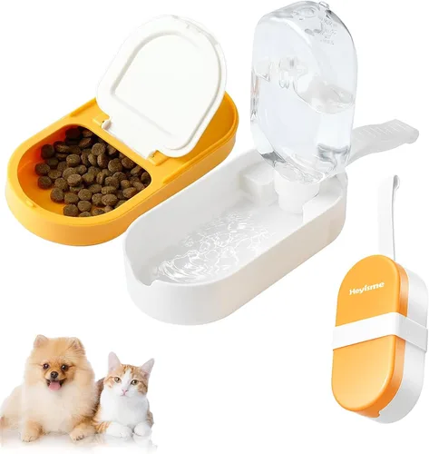 Miniatura 8 de Tazón y botella de agua 2 en 1 para perros, recipiente grande de alimentos para golosinas para perros, bistec, palitos, barras, dispensador portátil