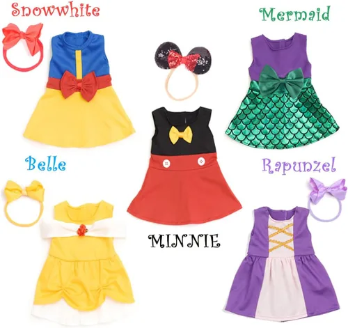 Miniatura 3 de Accesorios para muñecas de bebé, 5 ropa de muñeca, trajes de princesa de sirena para muñecas de 15 a 18 pulgadas, muñecas de bebé de 15 pulgadas, 10