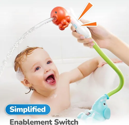 Miniatura 4 de G-WACK Juguetes de baño para bebés, rociador de cabezal de ducha con termómetro de agua para recién nacidos, niños pequeños y niños Accesorios