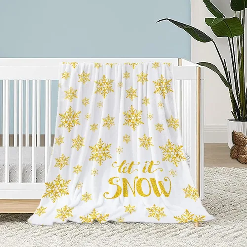 Miniatura 18 de Manta de Navidad para bebé, pequeña, roja, con copos de nieve de Navidad, manta de invierno y vacaciones, manta para arrullo de niños pequeños