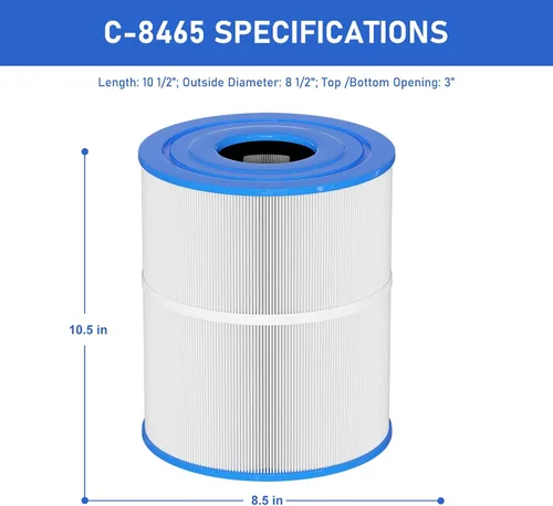 Miniatura 6 de C-8465 Filtro de spa de repuesto Compatible con Watkins 31114, Pleatco PWK65, Filbur FC-3960, 71827, 71828, Watkins 65 pies cuadrados Filtro de spa