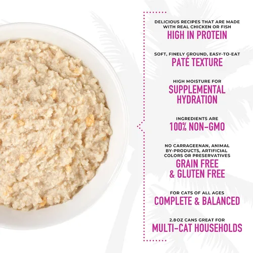 Miniatura 6 de Tiki Cat Luau Pâté - Paquete variado de combinaciones suculentas de proteínas reales, nutrición equilibrada sin granos, comida enlatada húmeda