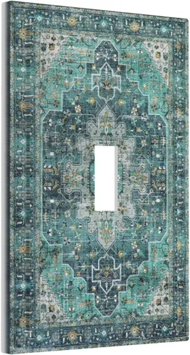 Miniatura 2 de Cubiertas artísticas de interruptor de luz artística de medallón oriental bohemio/mutil, 1 cuadrilla, cubierta de placas de pared para dispositivo