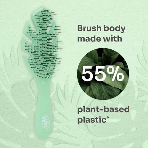 Miniatura 6 de Wet Brush Go Green Cepillo desenredante para cabello, verde, cerdas IntelliFlex ultrasuaves, sueltan enredos y aflojan suavemente nudos mientras