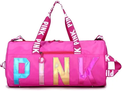 Bolsa de gimnasio grande estética, bonita bolsa de lona para mujer con asa, bolsa de viaje para el hombro, bolsa de mano resistente para deportes de