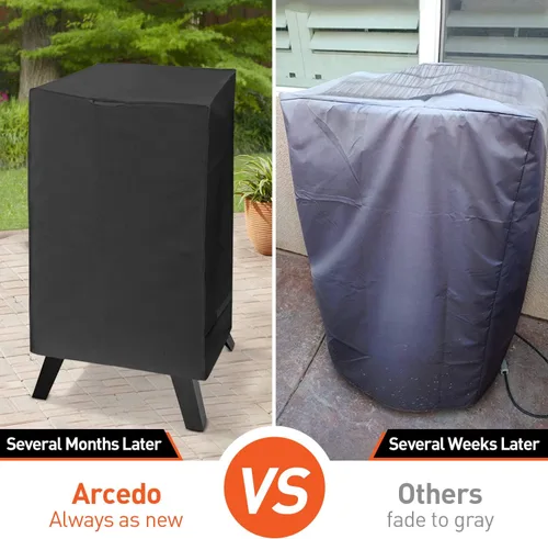 Miniatura 4 de Arcedo Funda para ahumador eléctrico de 30 pulgadas para ahumador Masterbuild, cubierta de parrilla impermeable resistente al agua, cubierta