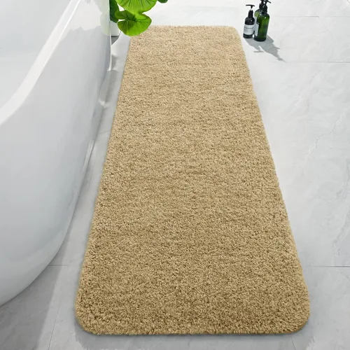 Miniatura 51 de AROGAN Tapete Largo de Baño de Lujo, 24 x 17 Pulgadas, Grueso, Suave y Absorbente, Antideslizante, Respaldo de Goma, Alfombras de Secado Rápido