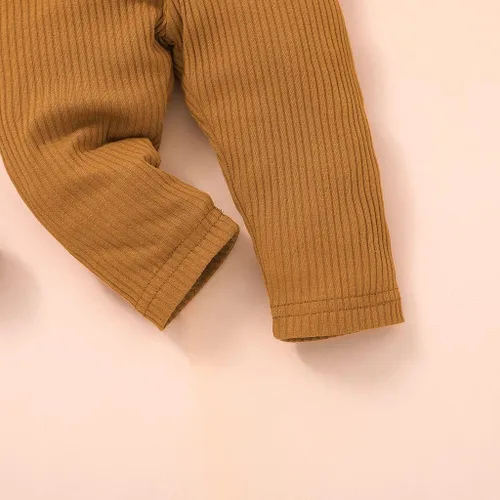 Miniatura 6 de Lala Bear Paquete de 3 pantalones sólidos y leggings casuales para bebé niña
