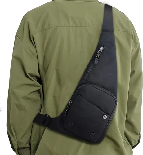 Miniatura 13 de Peicees Bolso bandolera para hombres y mujeres, mochila con correa y bolsillos, bolsa de pecho para correr, senderismo, camping, ejercicio al aire