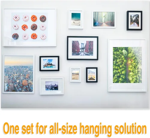 Miniatura 7 de KURUI Clavos negros para colgar decoración de pared, tapices, cuadros, kit de 700 piezas de clavos para colgar para dormitorio, baño, oficina, 6