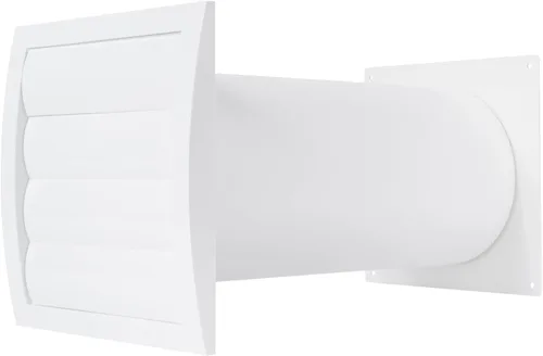 Miniatura 9 de Repa Market Kit de ventilación de plástico de 4 pulgadas, ajustable, cubierta de ventilación de secadora con listones y conector de tubería