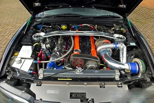 Miniatura 2 de TSUBASA Soportes de elevación para Nissan Skyline GT-R GTR R33 1993-1998 Capó delantero Modificar fibra de carbono amortiguadores de choque cargados