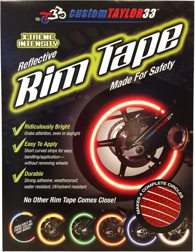 Miniatura 6 de customTAYLOR33 - Cintas de seguridad reflectantes de alta intensidad, color rojo, selecciona