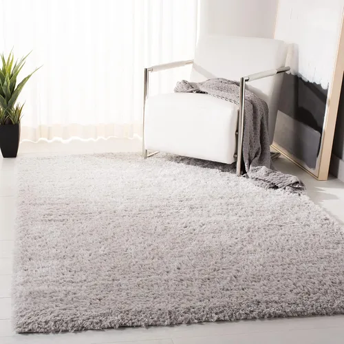 Miniatura 12 de SAFAVIEH Madrid Shag Collection - Alfombra redonda, 6 pies 7 pulgadas, color carbón, diseño sólido, no desprende pelusa y de fácil cuidado, 2 Carbón