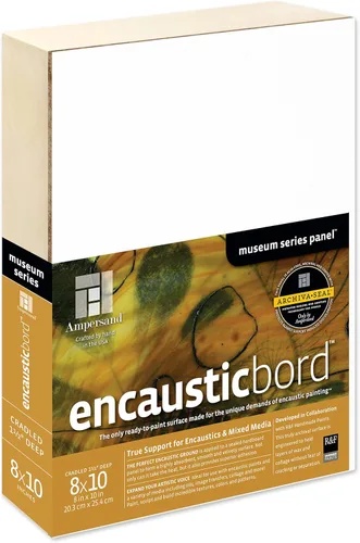 Miniatura 45 de Ampersand Art Supply Panel de pintura de madera: Serie Museo Encausticbord, 7/8 pulgadas de profundidad, 8 "x 10" Profundidad de 7/8 pulgadas