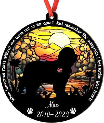 Miniatura 67 de Adorno personalizado para atrapasoles de sabueso afgano, adorno de Navidad de sabueso afgano – Regalo para perro amante, sabueso afgano