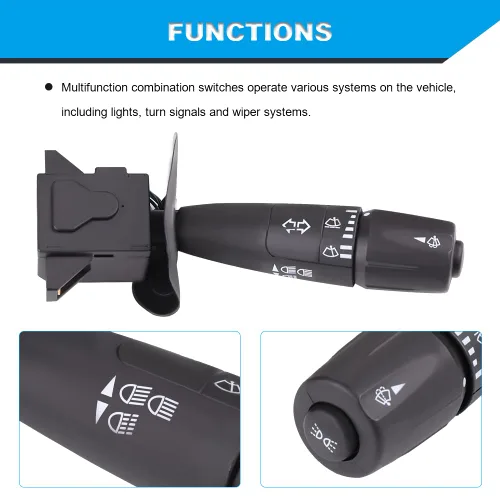 Miniatura 5 de JDMON Interruptor de señal de giro de repuesto para Kenworth T370 T440 T470 T660 T680 T800 T880 Peterbilt 330 337 365 367 379 384 385 386 387 388
