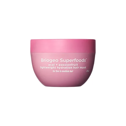 Briogeo Superfoods Acai + Passionfruit - Mascarilla ligera de hidratación para el cabello | Tratamiento acondicionador profundo sin proteínas para