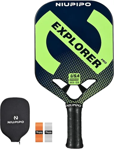 Miniatura 20 de niupipo Pickleball Paddles Set of 2/4/1, USAPA Approved Carbon Fiber & Fiberglass Hybrid, Easy Power, Polypropylene Honeycomb Core, Cushioned 4.72