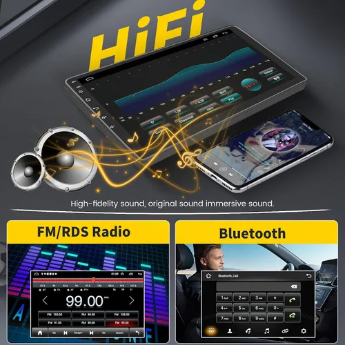 Miniatura 6 de Estéreo de coche HiFi Android 15 para Nissan Altima 2008-2012 Manual A/C, [2+64G] Hikity 9 pulgadas pantalla táctil Radio de coche inalámbrico
