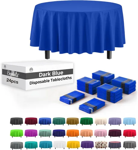 Miniatura 41 de Party Solids Mantel rectangular de plástico color azul aguamarina, 54 x 108 pulgadas, paquete de 24