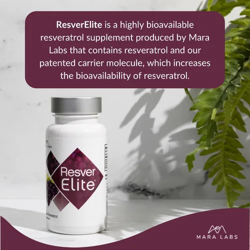 Miniatura 4 de Mara Labs ResverElite Resveratrol biodisponible Vegano, sin rellenos y sin OMG 30 cápsulas veganas