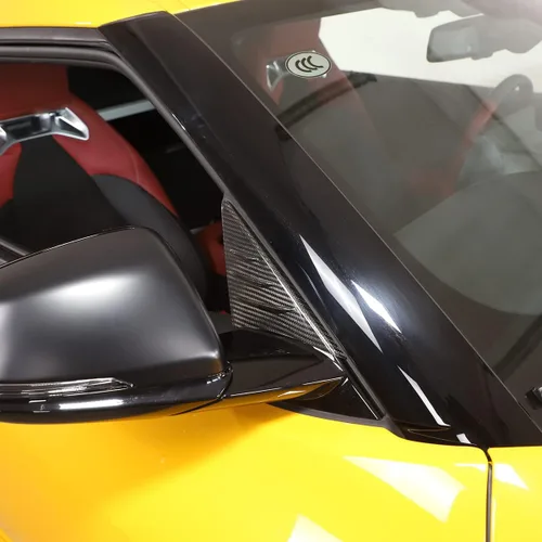 Miniatura 3 de Daeiclru Compatible con Toyota Supra GR A90 A91 MK5 2019-2022 cubierta de fibra de carbono real para espejo retrovisor lateral, canaliza el aire