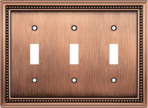 Miniatura 15 de Henne Bery Sunken Pearls - Placa de pared decorativa resistente para interruptor, cubierta para tomacorrientes (doble dúplex, níquel satinado)