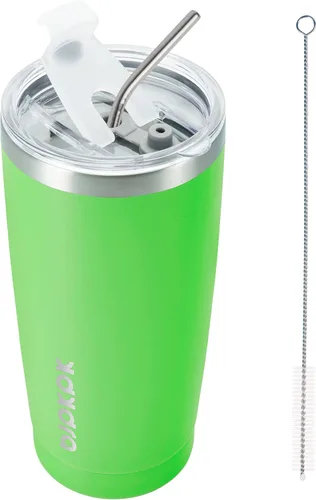 Miniatura 38 de BJPKPK - Vaso de 30 onzas con tapa y pajilla, de acero inoxidable con aislamiento de doble pared al vacío, color azul marino A-Azul Marino-30oz