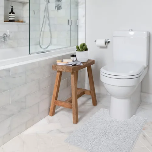 Miniatura 80 de LuxUrux Tapete de microfibra afelpada, de felpilla extrasuave, pelo largo de 1 pulgada, muy absorbente, para baño o ducha, lavar y secar a máquina