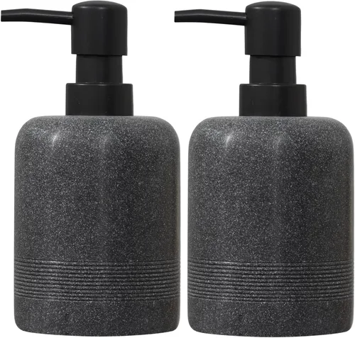 Miniatura 8 de Juego de dispensador de jabón, 2 unidades de 11.8 fl oz, 11 oz, dispensador de loción de jabón de manos para encimera de baño y fregadero de cocina