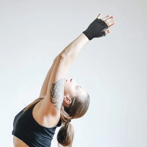 Miniatura 5 de Cosmos 2 pares de guantes de yoga y pilates antideslizantes para mujer, barra, ballet, bikram guantes de entrenamiento y entrenamiento