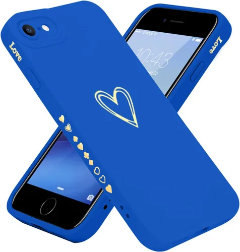 Miniatura 11 de Teageo Funda para iPhone SE 2022, SE 2020, iPhone 7, iPhone 8 para mujeres y niñas, bonita funda de lujo con forma de corazón