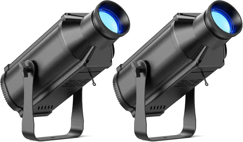 Miniatura 8 de LEKO - Focos de escenario de perfil, luces COB blancas frías y cálidas de 100 W, 3200K-5600K, control de zoom y luces elipsidales DMX512 Par, focos