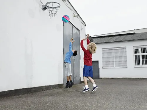 Miniatura 6 de Baloncesto para niños y niñas de 3/5 (22 pulgadas/27.5 pulgadas), baloncesto de goma de alta calidad para interiores y exteriores, para niños y azul
