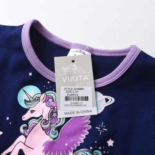 Miniatura 6 de VIKITA Vestido de verano para niña de flores, sin mangas, de poliéster, tutú para niñas de 3 a 7 años, hasta la rodilla