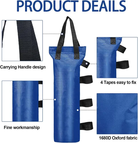 Miniatura 3 de EBOOT 12 bolsas de arena para toldo, bolsas de peso de 264 libras en total, pesos de toldo de alta resistencia, tienda de campaña grande para tienda