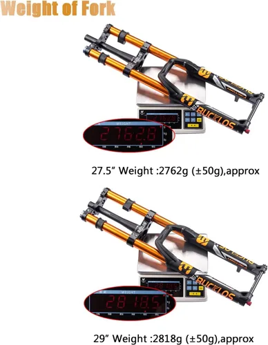 Miniatura 9 de BUCKLOS Horquilla de suspensión de aire cuesta abajo 27.5/29 0.591 x 4.331 in Boost Tapered, Travel 7.087 in 1.417 in Tubo interior a través del eje