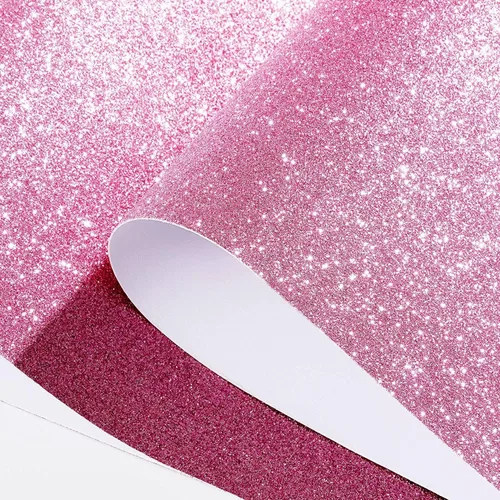 Miniatura 6 de FunStick Papel tapiz de 16 x 240 pulgadas con purpurina rosa claro, autoadhesivo, papel de contacto con purpurina rosa para armarios, aparadores