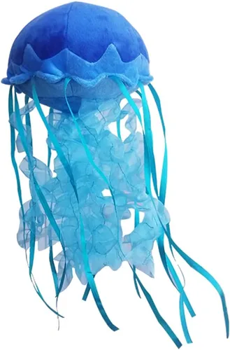 JIANEEXSQ Juguete de peluche creativo de medusas coloridas de simulación animal marino jalea pescado juguete de peluche para decoración de