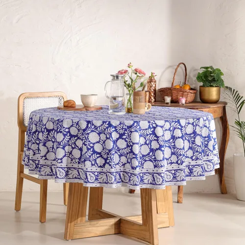 Miniatura 72 de Funda de mesa impresa a mano con diseño exquisito, tela de algodón premium, perfecta para comedor y decoración, mantel de mesa