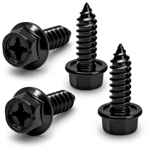 OttoSpeed Tornillos de matrícula inoxidables para vehículos nacionales estadounidenses e importaciones seleccionadas - Pernos de acero inoxidable