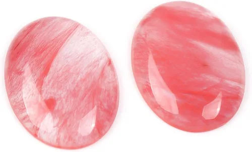 Miniatura 27 de GEM-Inside - Cuentas ovaladas sueltas de amatista, cabujón, cuentas naturales para joyería y anillos, colgantes, 0.236 x 0.315 pulgadas, 5