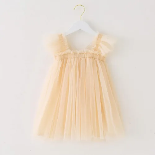 Miniatura 2 de YETANLID Vestido tutú de tul para niñas pequeñas, estampado de mariposas, talla 6M-5T