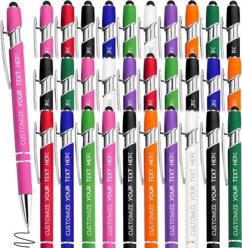Miniatura 65 de Bolígrafos personalizados con lápiz óptico y grabado gratis, bolígrafos personalizados para negocios, graduación, aniversarios (hasta 500 unidades)