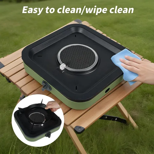 Miniatura 7 de Cothb X - Estufa portátil de propano para campamento, resistente al viento, con bolsa de transporte de 10.6 pulgadas y manguera de gas