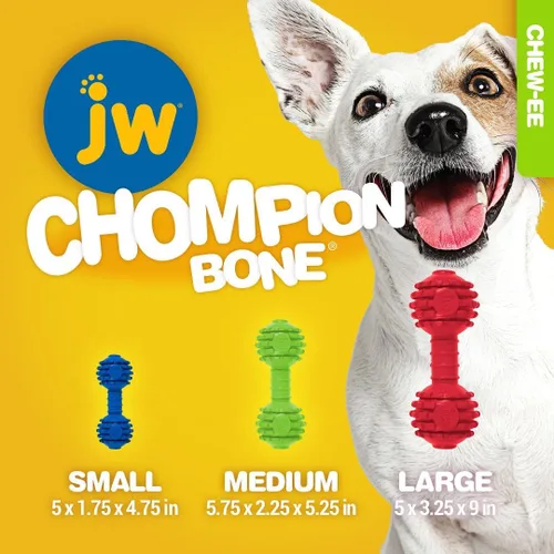 Miniatura 2 de JW Pet Chompion - Juguete masticable pesado para perros para razas pequeñas, varios