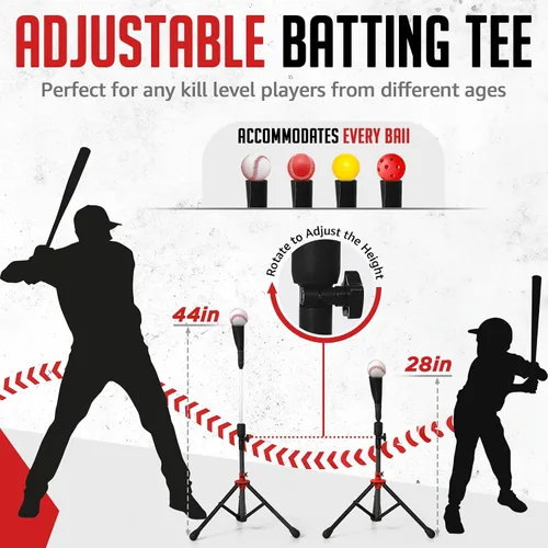 Miniatura 5 de ZEALFEEL Red de béisbol, red de lanzamiento y bateo de 7 x 7 pies con bateador ficticio, sistema grande de recolección de pelotas, 2 zonas