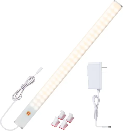 Miniatura 7 de Luz bajo gabinete, luz LED de armario de 12 pulgadas con enchufe y función de memoria, blanco frío 6000K, súper delgada regulable para banco