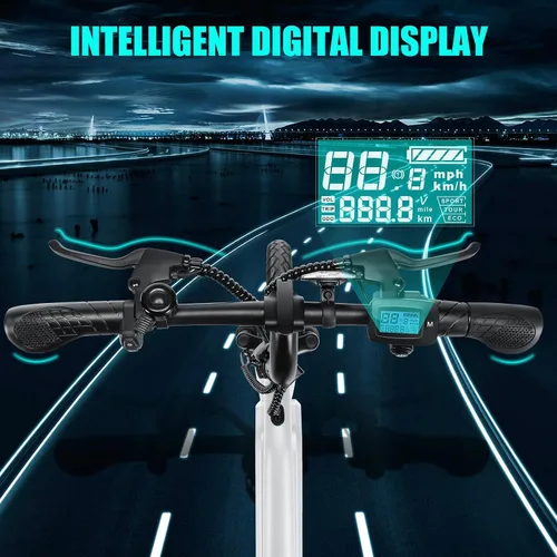 Miniatura 6 de ANCHEER Bicicleta eléctrica plegable para adultos, bicicleta eléctrica de 374 Wh, bicicletas eléctricas de 20 MPH, bicicleta eléctrica plegable